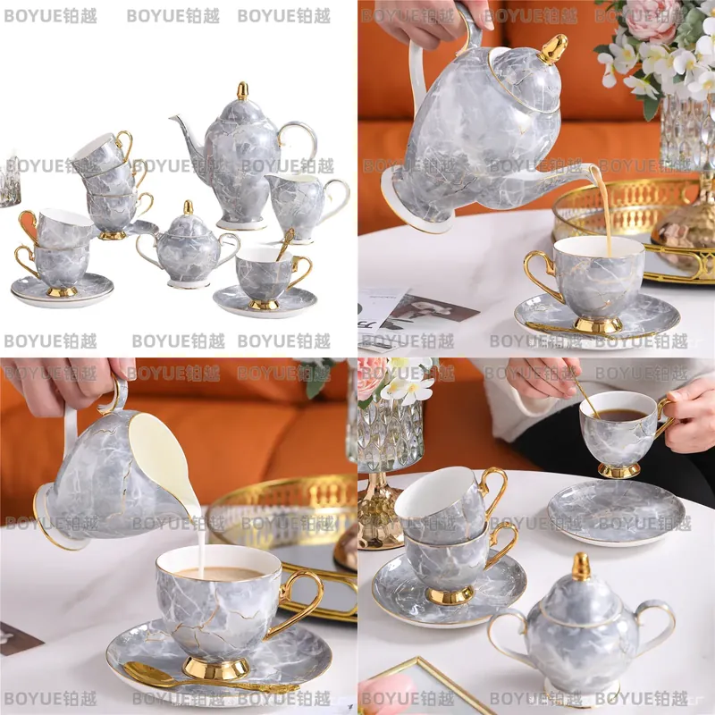 Coffee Tea Gift Set - Service à café et soucoupe en