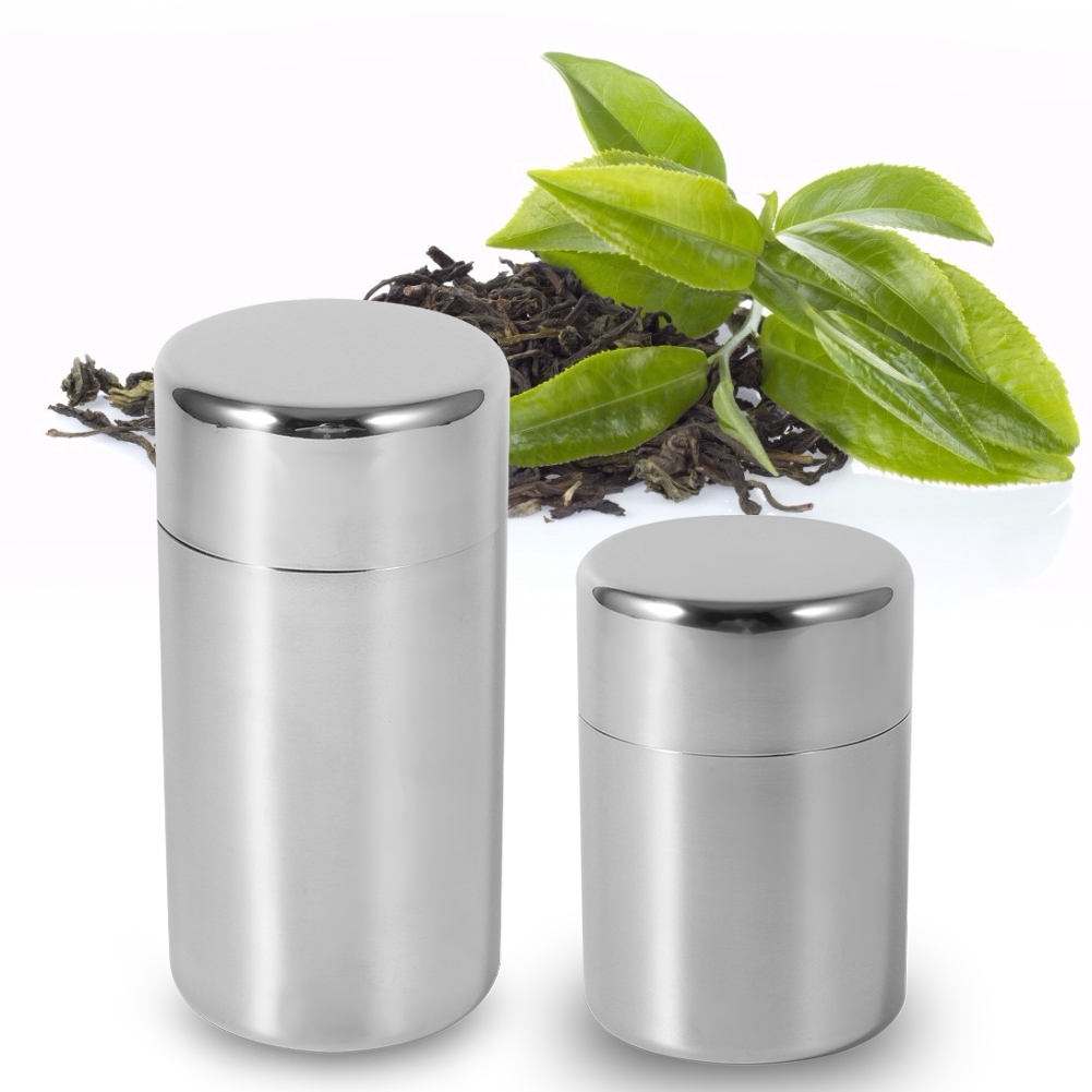 Canister Coffee Sugar Tea - Boîtes à thé en acier inoxydable,