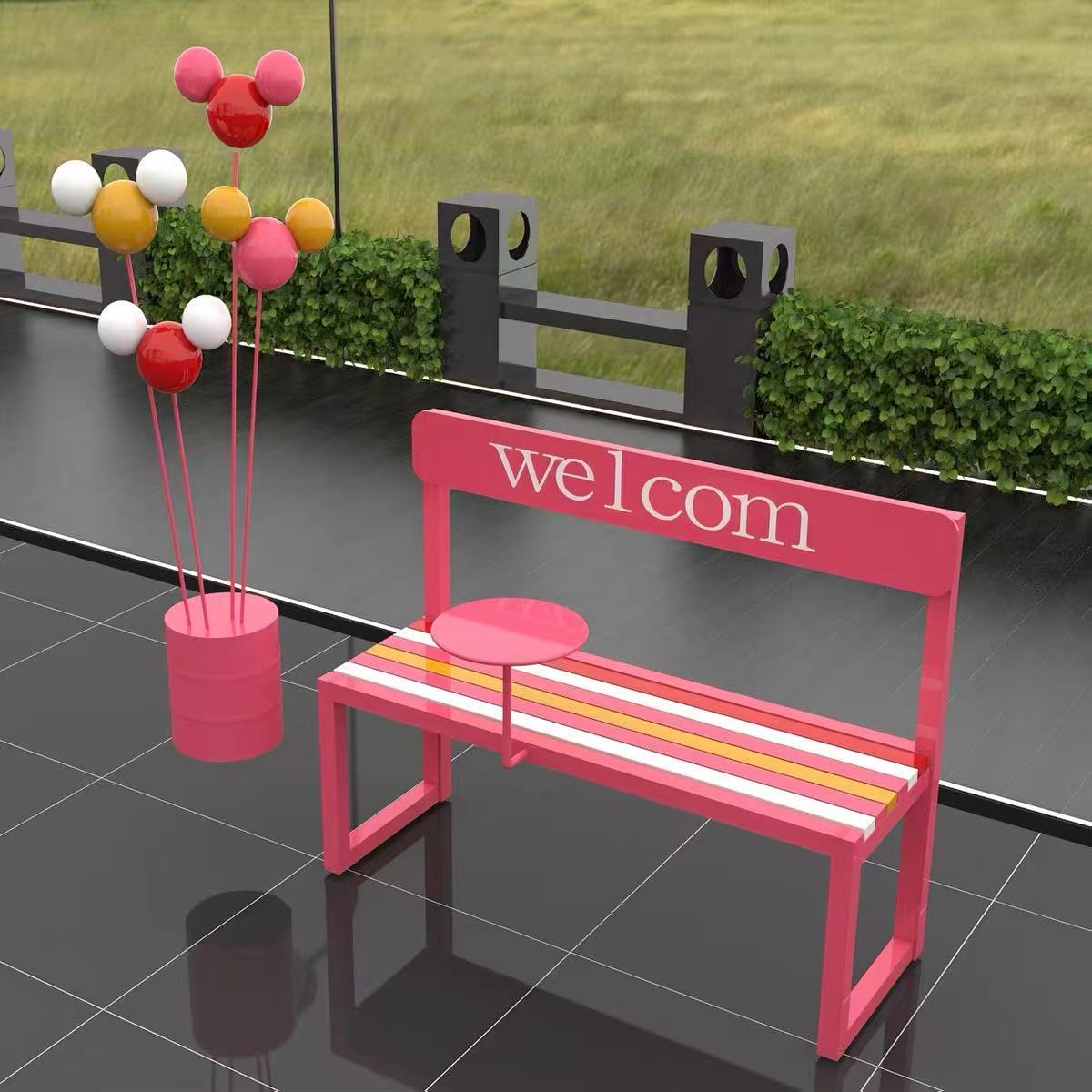 Coffee Tea Lounge - Chaise arc-en-ciel pour l'aménagement extérieur de