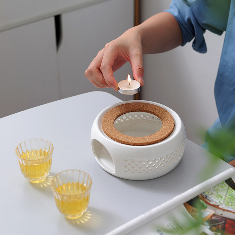Coffee Tea Water Heater - Chauffe-théière en céramique avec coussin en