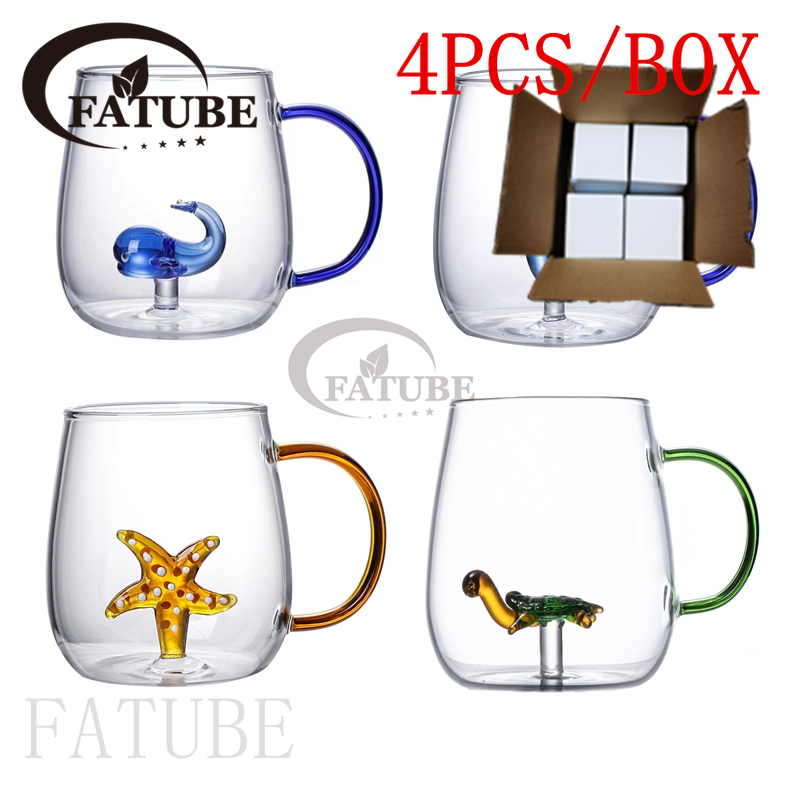 Coffee Tea Festival - Tasse en verre rose 3D avec