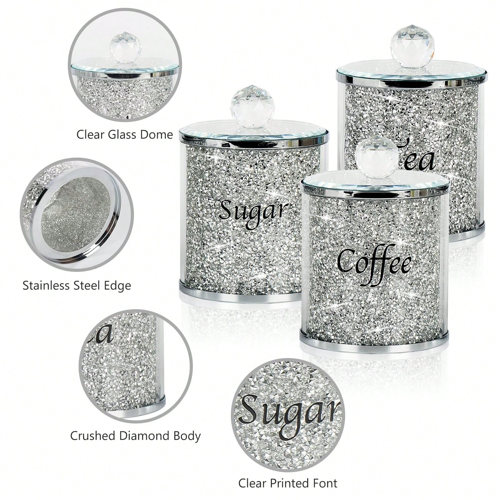 Coffee Tea Containers - Ensemble de pots à café, sucre