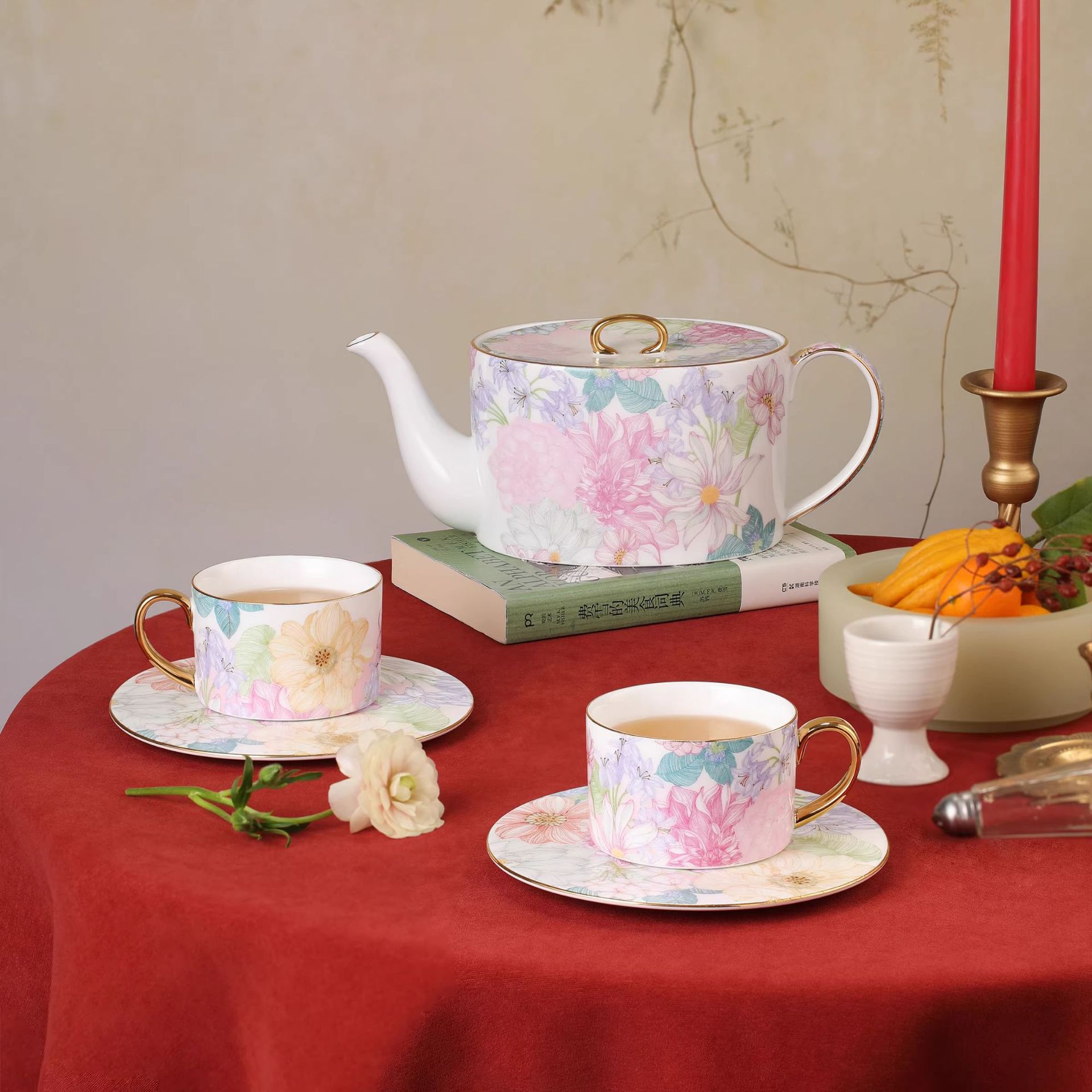 Tea Coffee Pot Set - Service à thé en céramique Yjq