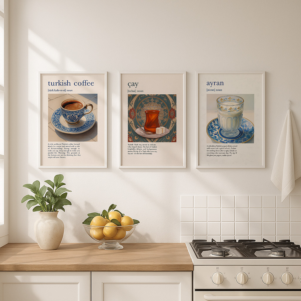Affiche de cuisine traditionne - Coffee And Tea Lyrics avis et prix