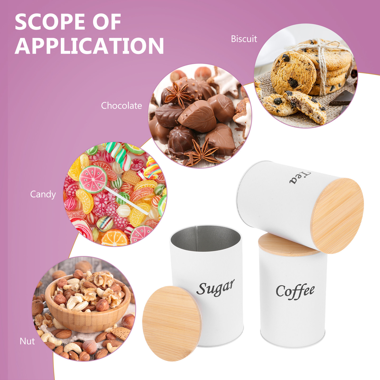 Lot de 3 boîtes hermétiques ro - Canister Coffee Sugar Tea avis et prix