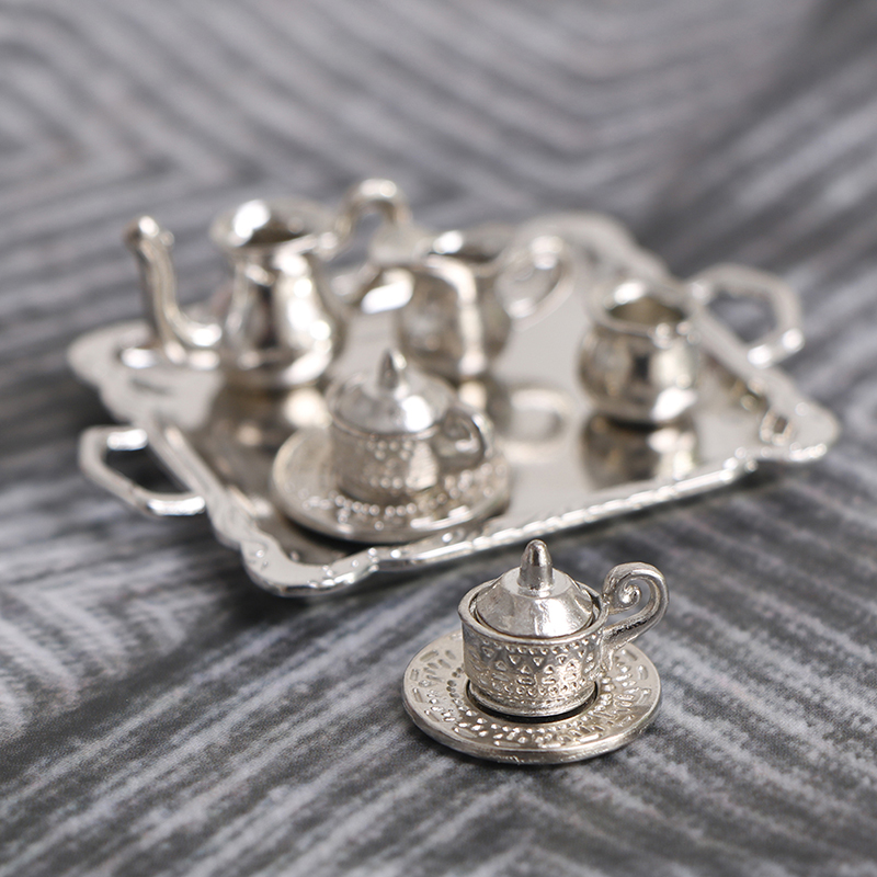 Miniature Silver Metal Tea and - Coffee Tea Gift Set avis et prix