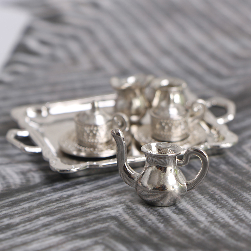 Miniature Silver Metal Tea and - Coffee Tea Gift Set avis et prix