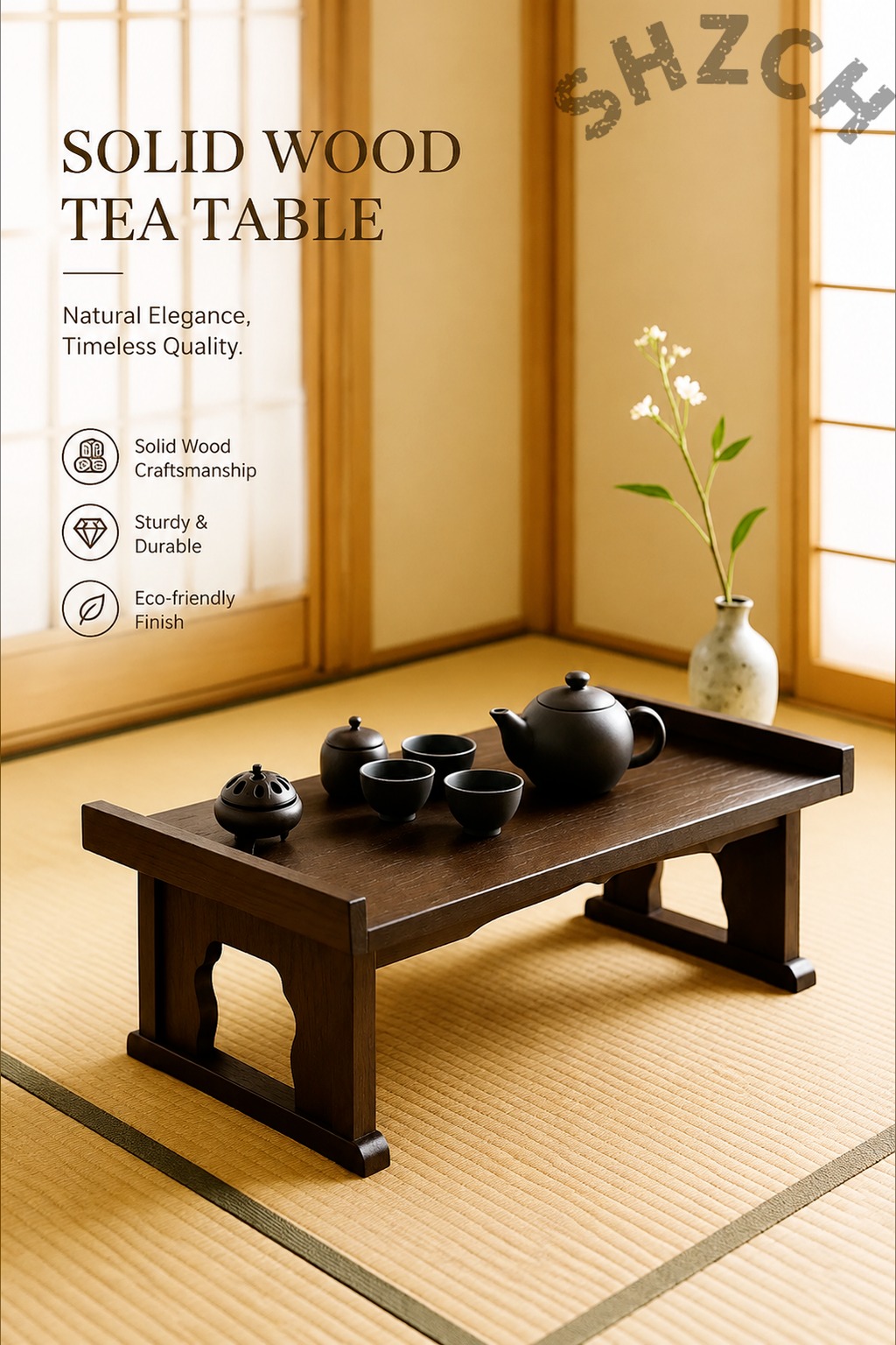 Table à thé pliable en bois ba - Coffee Tea Or avis et prix