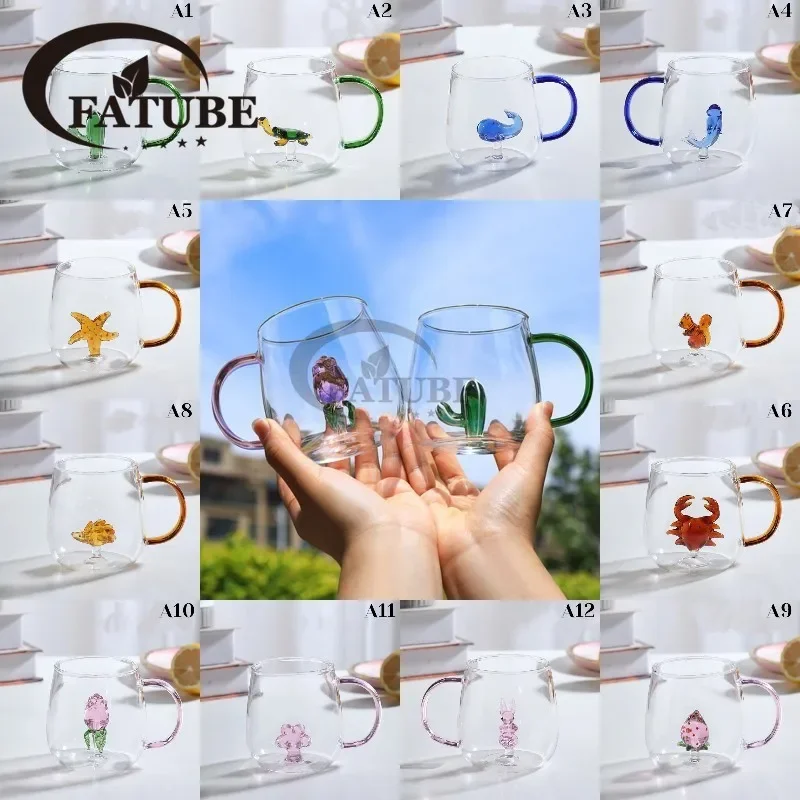 Tasse en verre rose 3D avec po - Coffee Tea Festival avis et prix