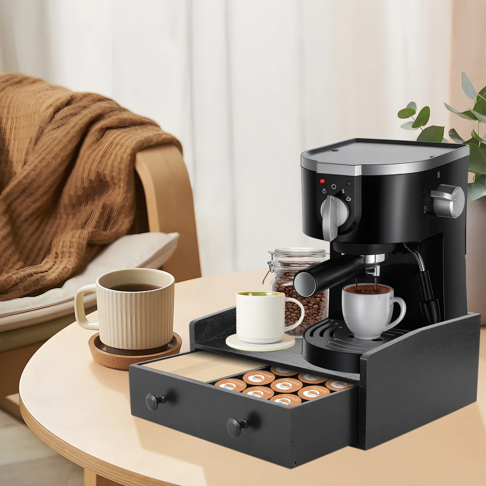 Tiroir de rangement en bois po - Coffee Tea Drawer Organizer avis et prix