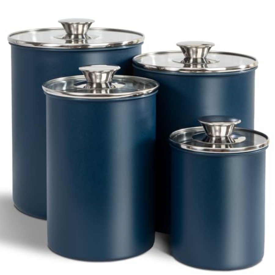 Ensemble de 4 boîtes à provisi - Canister Coffee Sugar Tea avis et prix