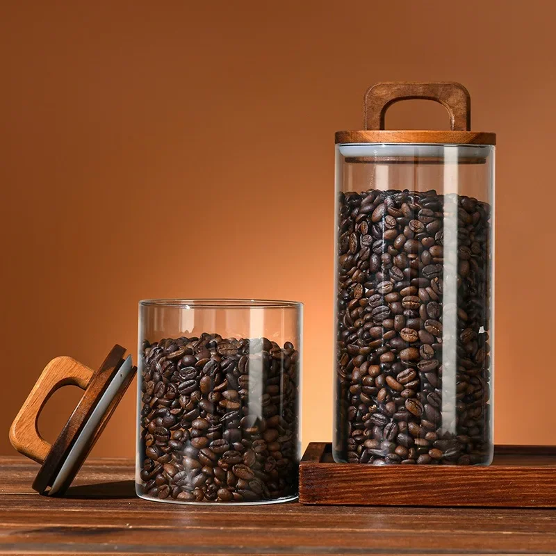 Pot en verre transparent avec  - Canister Coffee Sugar Tea avis et prix