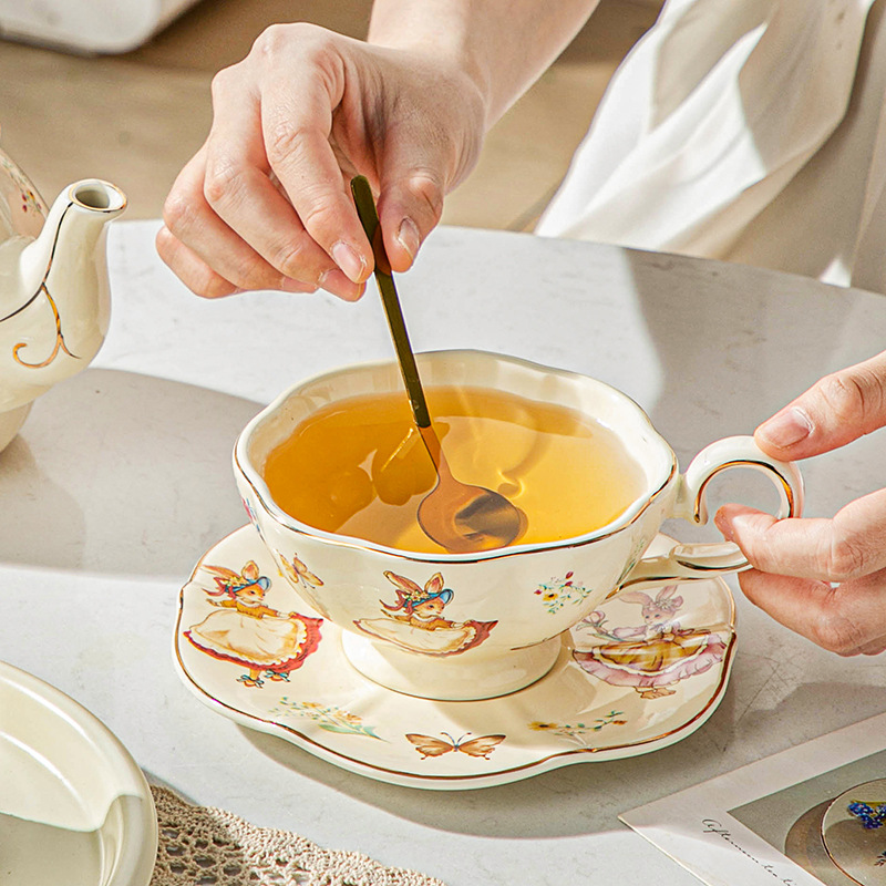 Tasse à café et assiette rétro - Coffee Tea Gift Set avis et prix