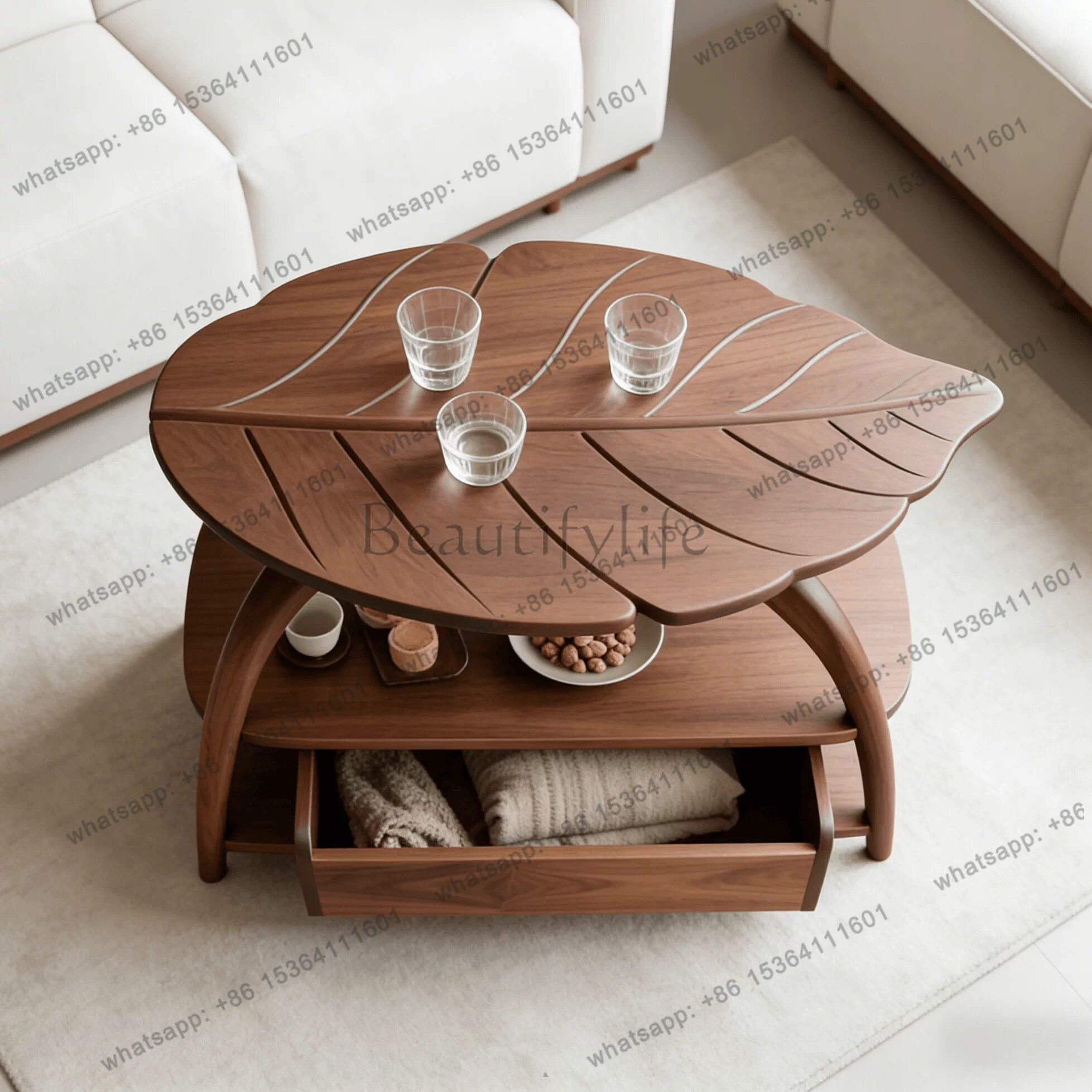 Table basse en noyer noir d'Am - Coffee Tea Room avis et prix
