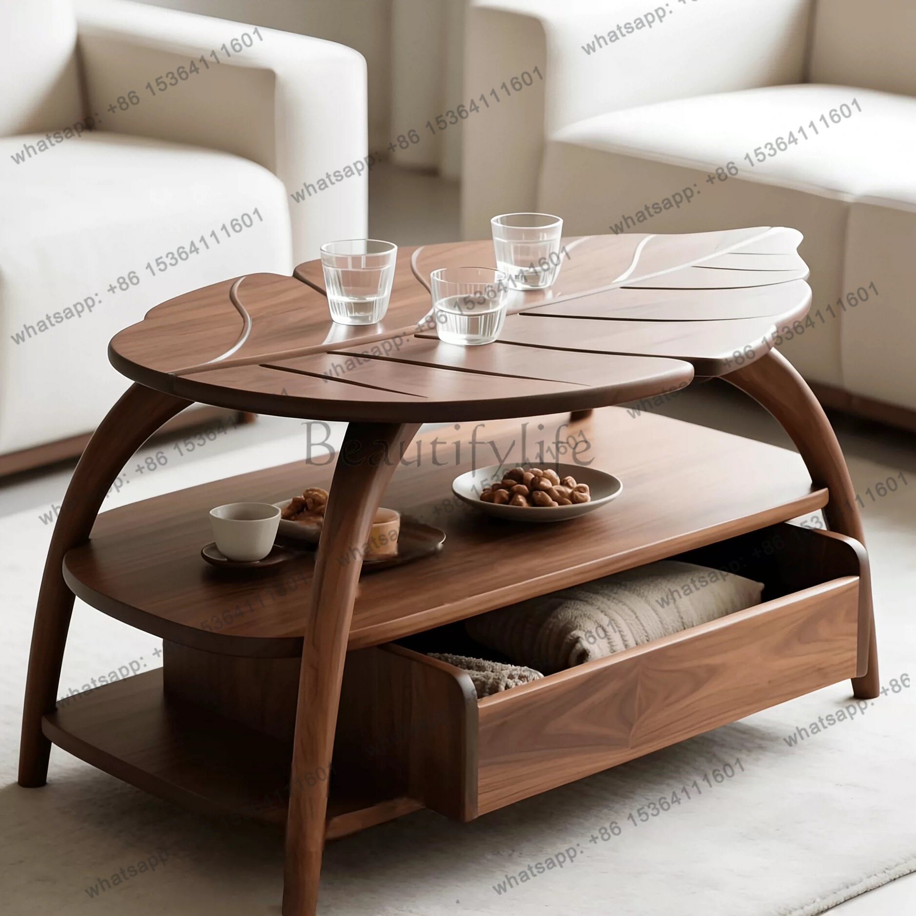 Table basse en noyer noir d'Am - Coffee Tea Room avis et prix
